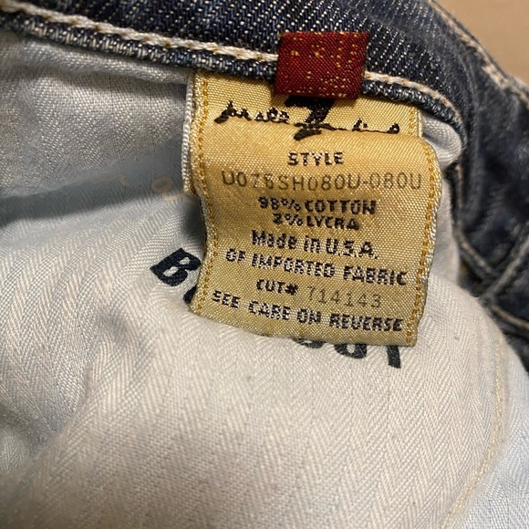 7 For All Mankind Distressed Bootcut Jeans - Picture 9 of 10